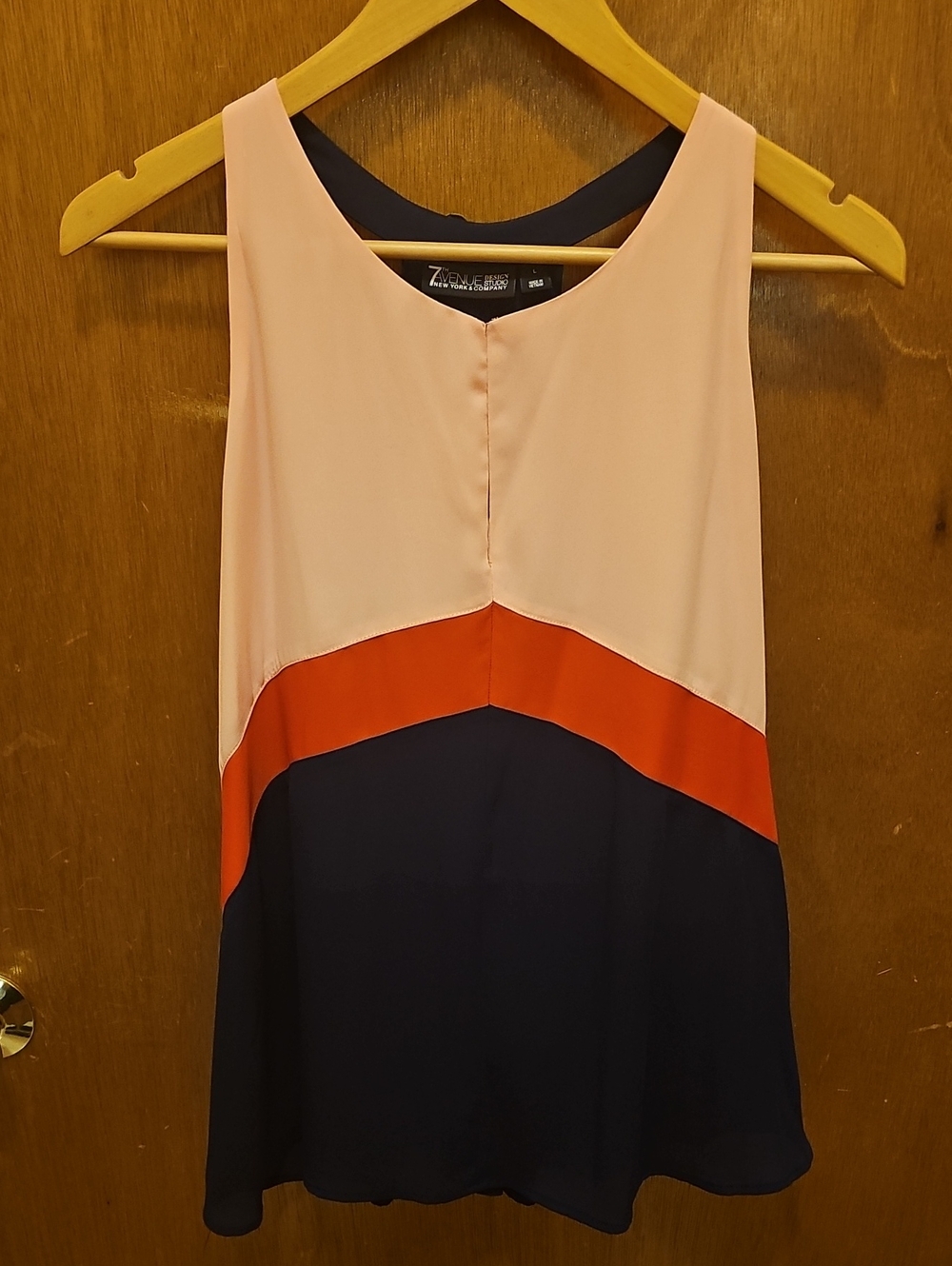 Zara Colorblock Sleeveless Camisole - Blush, Red, Navy